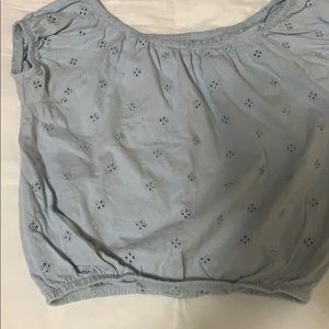 Cute baby blue t-shirt.